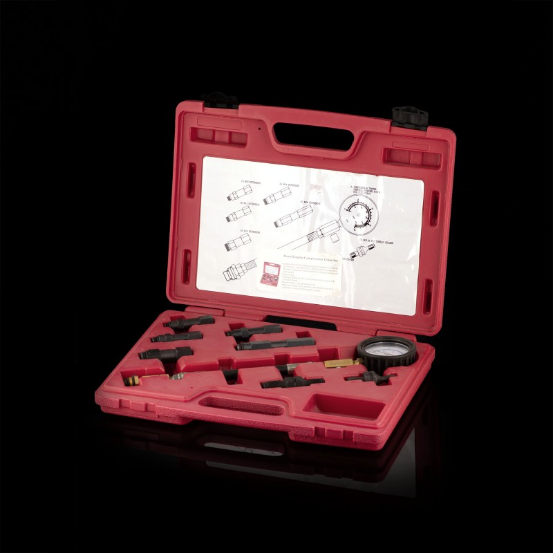 Компрессометр профессиональный бензиновый, набор со сменными насадками ATP-2073A  