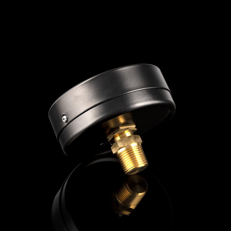 Манометр от 0 до 250 бар из углеродистой стали, D100мм, NPT 1/2, Штуцер сзади по центру